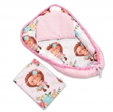 3-dílná sada Oboustranné hnízdečko pro panenku - Ježek, Baby Nellys