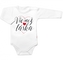 Body dlouhý rukáv, Víc než láska, Baby Nellys, bílé, vel. 74; 74 (6-9m)