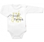 Body dlouhý rukáv, Maminka, Tatínek JÁ, Baby Nellys, bílé; 56 (1-2m)