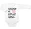Body dlouhý rukáv Handry mi kupuje matka, Baby Nellys, bílé, vel. 74; 74 (6-9m)