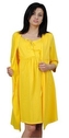 Be MaaMaa Těhotenský župan, 3/4 rukáv - žlutý, vel. L/XL; L/XL