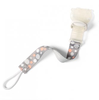 Pásek na dudlík s klipsou BabyOno, šedý Pásek na dudlík s klipsou BabyOno, šedý