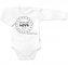 Body dlouhý rukáv Made with love, Baby Nellys, bílé; 56 (1-2m)
