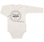 Body dlouhý rukáv Made with love, Baby Nellys, béžové, vel. 80; 80 (9-12m)
