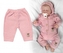 Pletené kalhoty Hand Made Girl, Baby Nellys, růžové; 56 (1-2m)