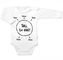 Body dlouhý rukáv s vtipným textem Baby Nellys, Tati, to dáš! - bílé, vel. 86; 86 (12-18m)