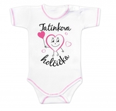 Body krátký rukáv s vtipným textem Baby Nellys, Tatínkova holčička, vel. 68; 68 (3-6m)
