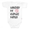 Body krátký rukáv Handry mi kupuje matka, Baby Nellys, bílé, vel. 80; 80 (9-12m)