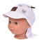 Letní čepice s kšiltem Bear club Baby Nellys, bílá, vel. 92/98