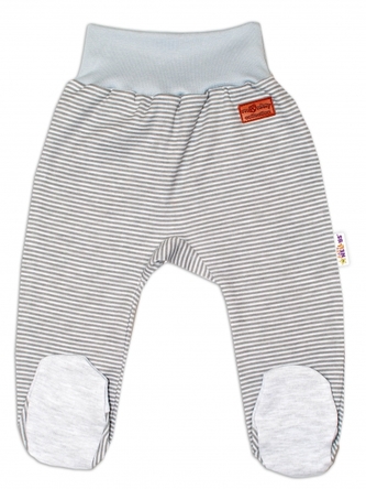 Baby Nellys Kojenecké polodupačky Monkey - proužky/sv. šedý melírek, vel. 74 Baby Nellys Kojenecké polodupačky Monkey - proužky/sv. šedý melírek, vel. 74