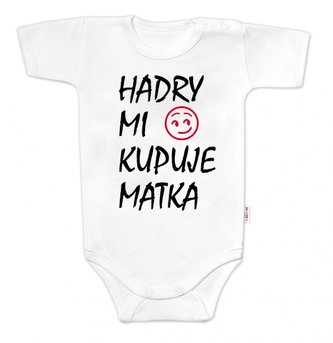 Body krátký rukáv Hadry mi kupuje matka, Baby Nellys, bílé, vel. 86; 86 (12-18m)