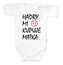 Body krátký rukáv Hadry mi kupuje matka, Baby Nellys, bílé, vel. 86; 86 (12-18m)