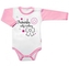 Body dlouhý rukáv s vtipným textem Baby Nellys, Trenérka celej rodiny, vel. 80; 80 (9-12m)