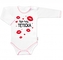 Body dlouhý rukáv s vtipným textem Baby Nellys, Byla tady tetička; 56 (1-2m)