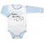Body dlouhý rukáv s vtipným textem Baby Nellys, Trenér celej rodiny, vel. 80; 80 (9-12m)