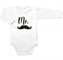 Body dl. rukáv Mr., bavlna Baby Nellys, bílo/černé, vel. 86; 86 (12-18m)