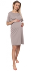 Dámská těhotenská/kojící noční košile Luna, béžová, vel. XXL; XXL (44)