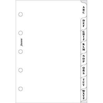 Filofax, Rozřazovače pro diáře, abecední, mini, bílá