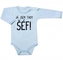 Body dlouhý rukáv s vtipným textem Baby Nellys, Já jsem tady ŠÉF!, vel. 80; 80 (9-12m)