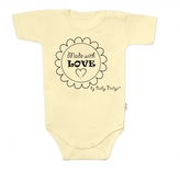 Body krátký rukáv Made with love, Baby Nellys, žluté, vel. 68; 68 (3-6m)