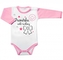 Body dlouhý rukáv s vtipným textem Baby Nellys, Trenérka celé rodiny, vel. 80; 80 (9-12m)