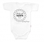 Body krátký rukáv Made with love, Baby Nellys, bílé, vel. 62; 62 (2-3m)