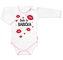 Body dlouhý rukáv s vtipným textem Baby Nellys, Bola tu BABIČKA, vel. 62; 62 (2-3m)
