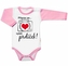 Body dlouhý rukáv s vtipným textem Baby Nellys, Připrav se....vyletí prdíček, holka,vel.68; 68 (3-6m)