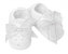 Kojenecké capáčky/botičky s krajkou a mašlí, Baby Nellys, bílé, vel. 68/74, 12,5cm