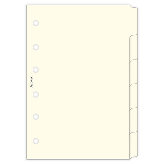 Filofax, náplň Kapesní, rozřazovač krémový, 6 záložek