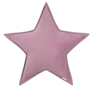 Baby Nellys Dekorační velvet polštářek Hvězda, lila Baby Nellys Dekorační velvet polštářek Hvězda, lila