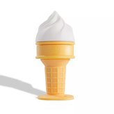 Silikonové chladivé kousátko Zmrzlina, Smily Mia, smetanové