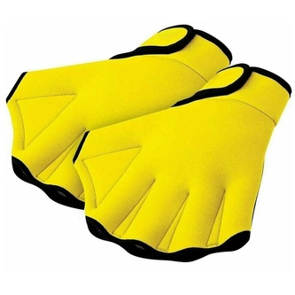 Plavecké rukavice s blánou Swim Gloves - M Žlutá