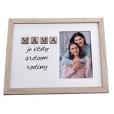 Dřevěný nástěnný rámeček na fotky "Máma", 4/24