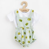 Mušelínový kojenecký set Kraťasy a Tričko New Baby Avocado - velikost 62 (3-6m)