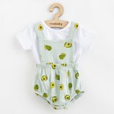 Mušelínový kojenecký set Kraťasy a Tričko New Baby Avocado - velikost 86 (12-18m)