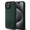 U.S. Polo PU Leather Mesh Pattern Double Horse Zadní Kryt pro iPhone 15 Green
