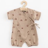 Kojenecký letní mušelínový overal New Baby Rainbow - velikost 56 (0-3m)