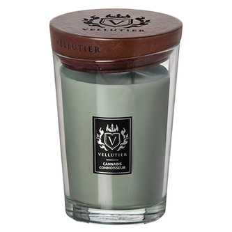Large Candle - Cannabis Connoisseur, Large Candle | Green;Grey | Sensual | Cannabis Connoisseur