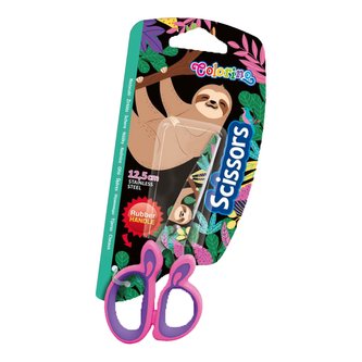 Colorino dětské nůžky s potiskem - Wildkid, kulaté, 12,5 cm, asymetrické