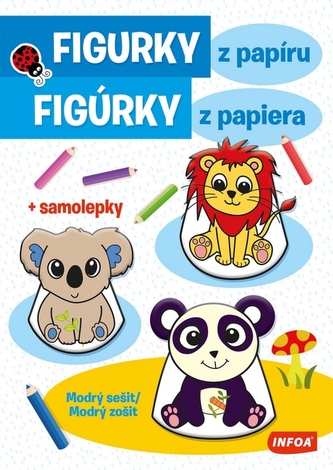 Figúrky z papiera - modrý zošit