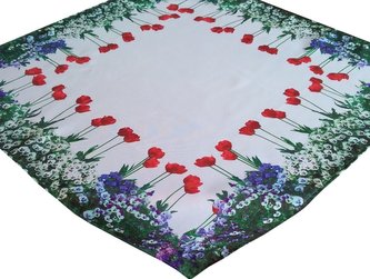 Vzorovaný ubrus na stůl TULIPÁNY 85x85 cm Mybesthome