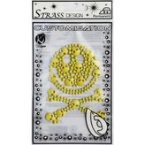 Samolepka na textil zažehlovací štrasová SMILEY- pirát