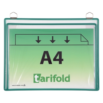 tarifold velkokapacitní rámeček s kapsou a dvěma očky, A4, zelený, 5 ks