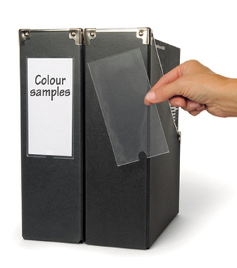 Kapsa, na hřbet šanonu, 62x150 mm, samolepicí, DJOIS