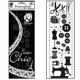 Samolepka na textil sametová, zažehlovací, motiv COUTURE