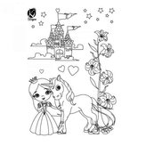 Samolepka na textil, zažehlovací, motiv PRINCESS-princezna, černá