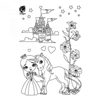 Samolepka na textil, zažehlovací, motiv PRINCESS-princezna, černá