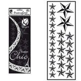 Samolepka na textil sametová, zažehlovací, motiv ETOILES