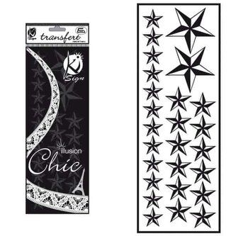 Samolepka na textil sametová, zažehlovací, motiv ETOILES